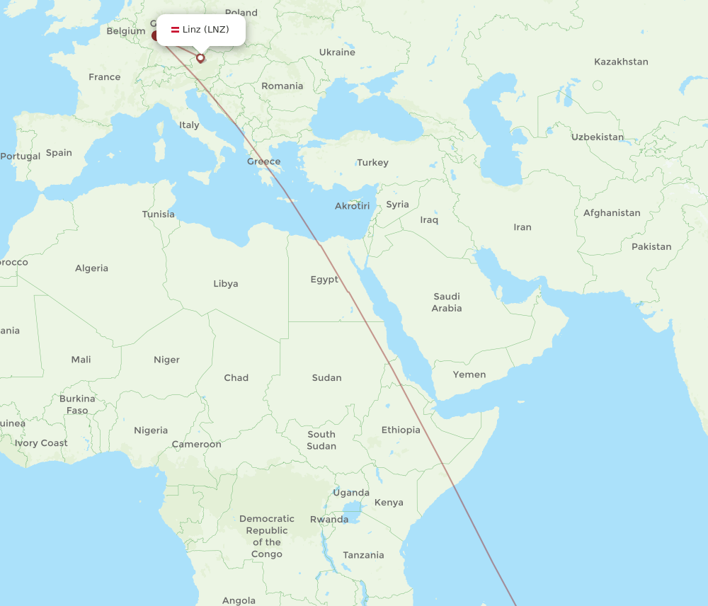 MRU-LNZ flight routes