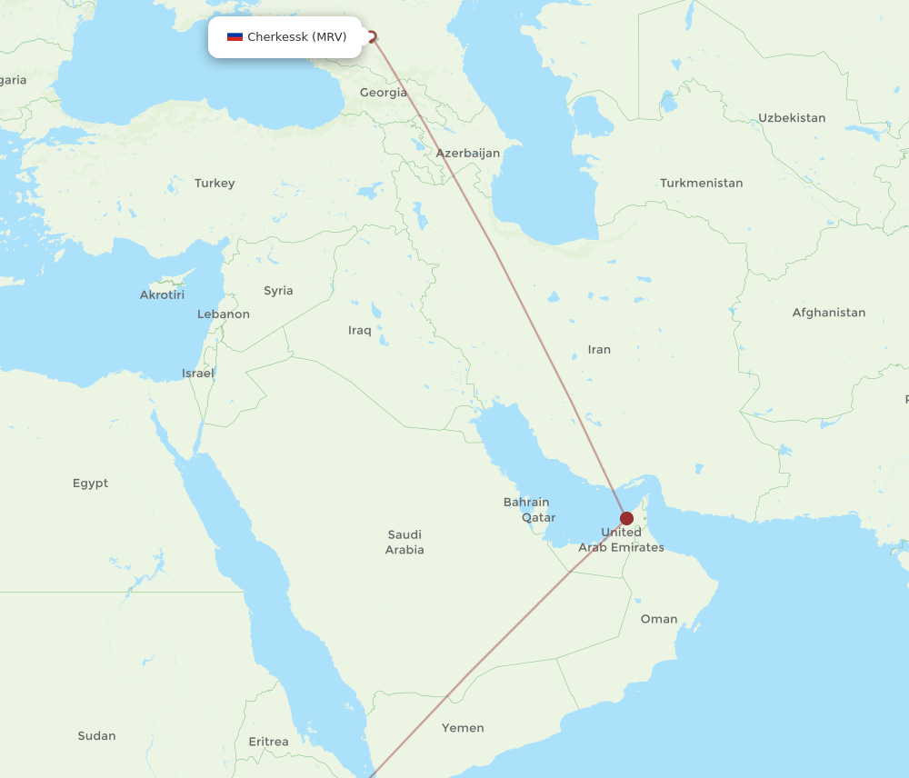 MRV-ADD flight routes