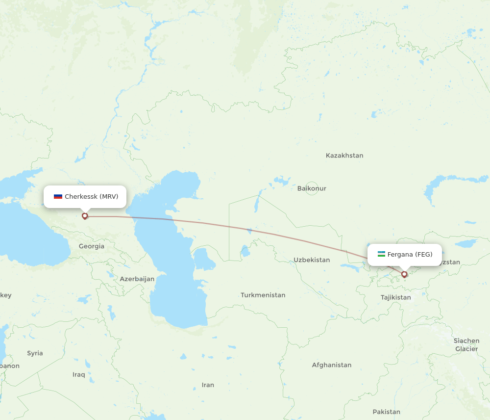 MRV-FEG flight routes