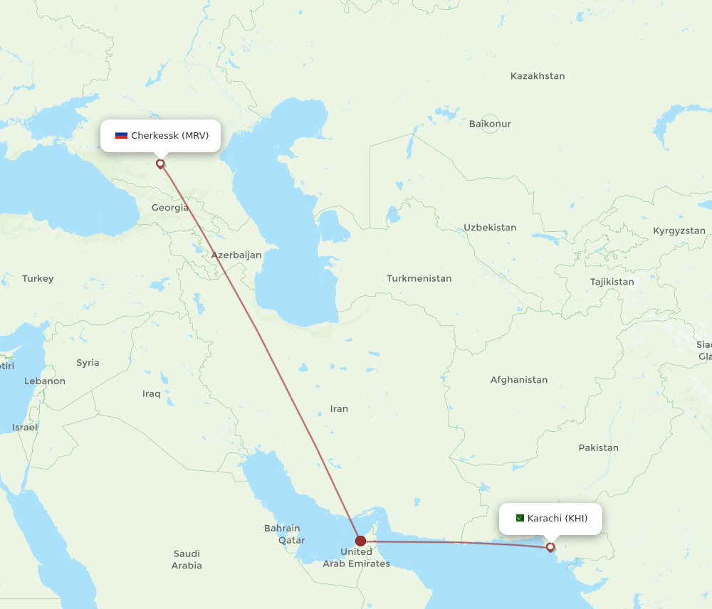 MRV-KHI flight routes