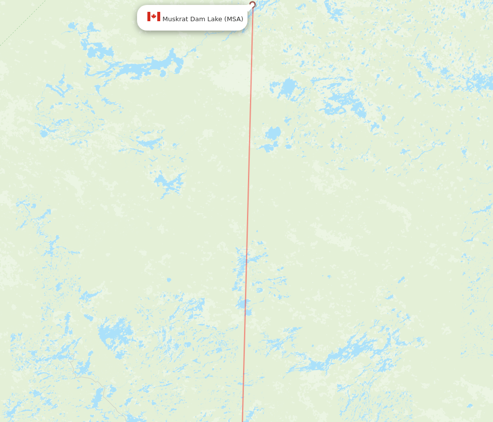 Muskrat Dam - Sioux Lookout route map and flight paths