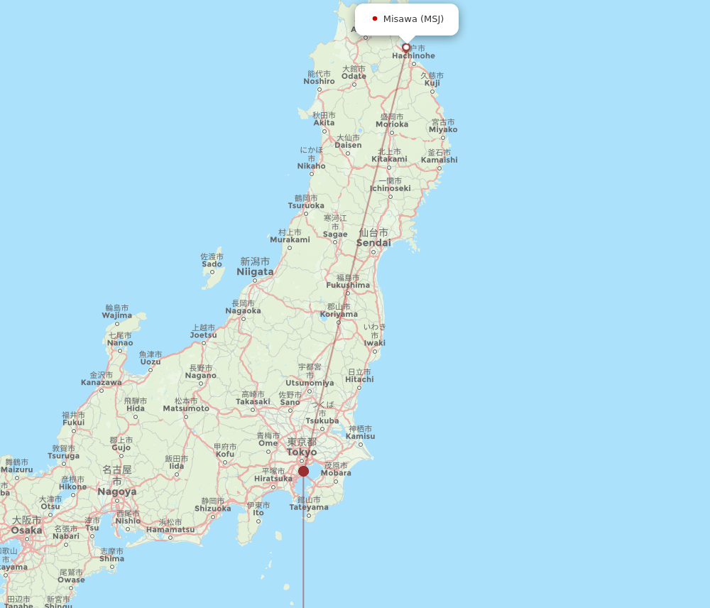 MSJ-HAC flight routes