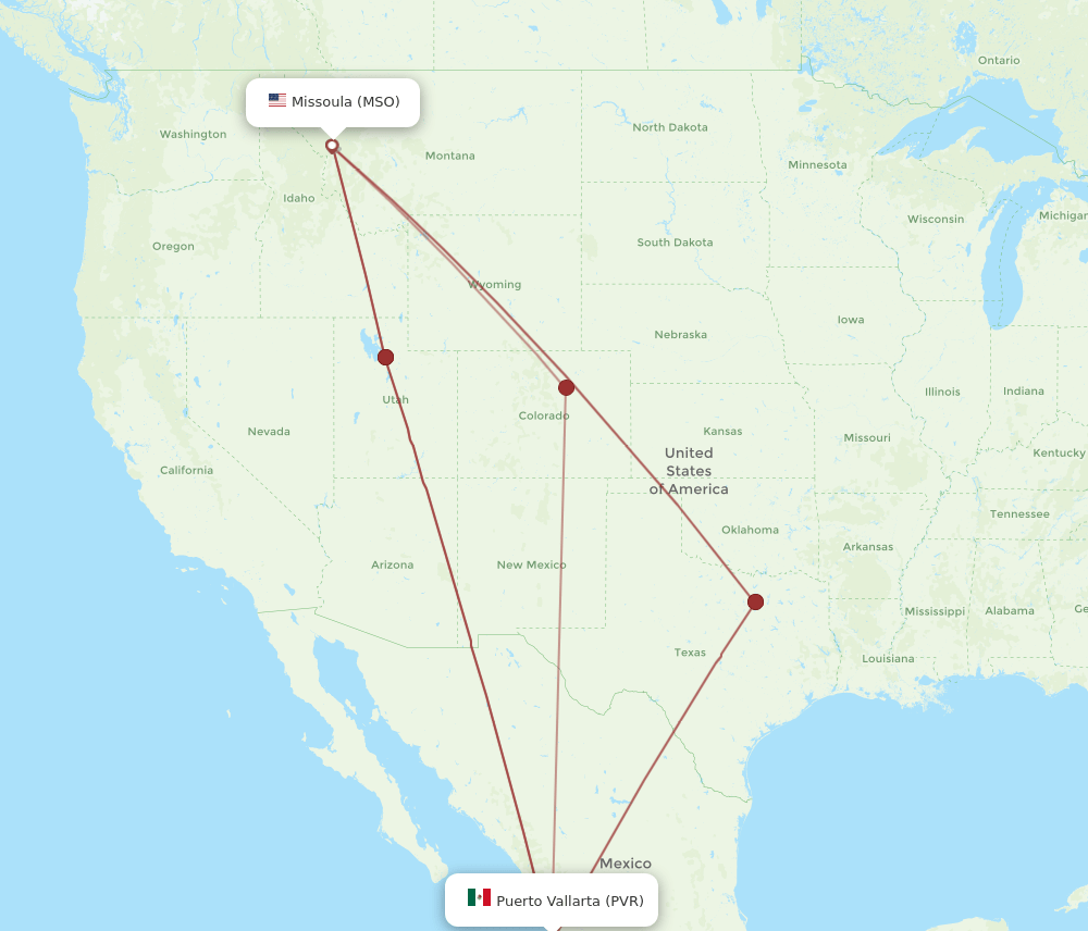 MSO-PVR flight routes