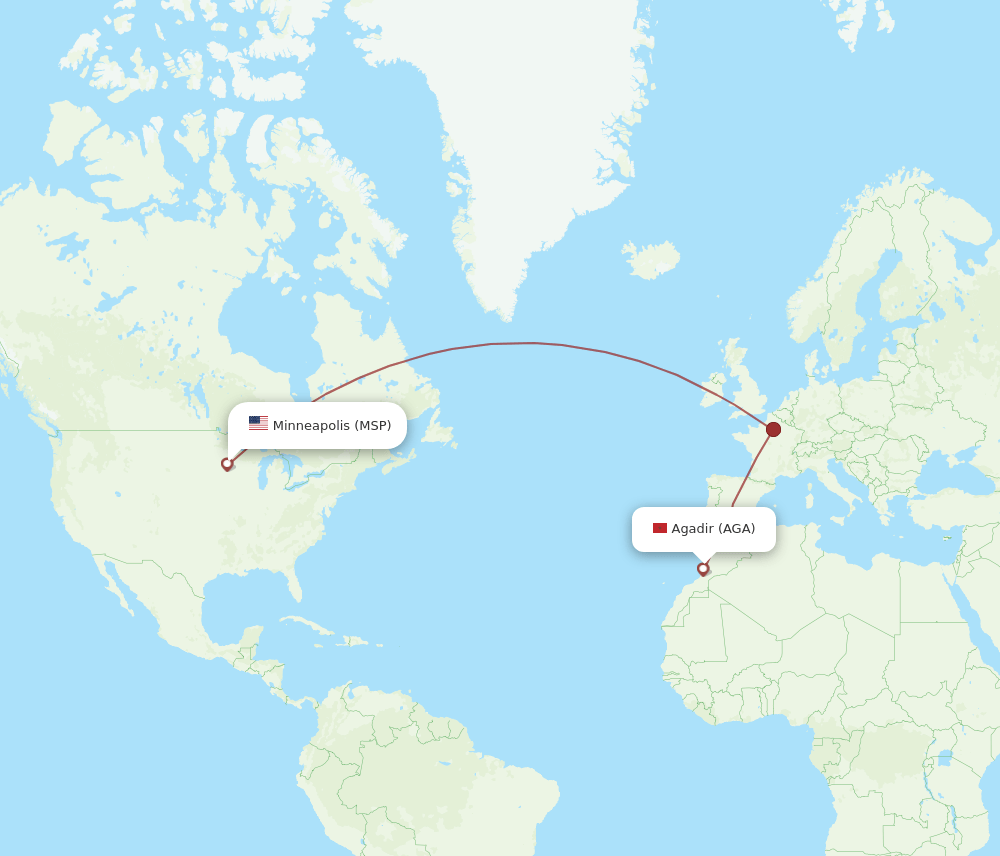 MSP-AGA flight routes