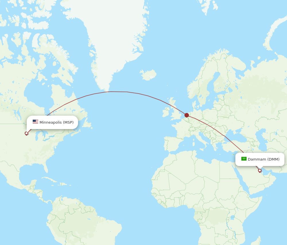 MSP-DMM flight routes