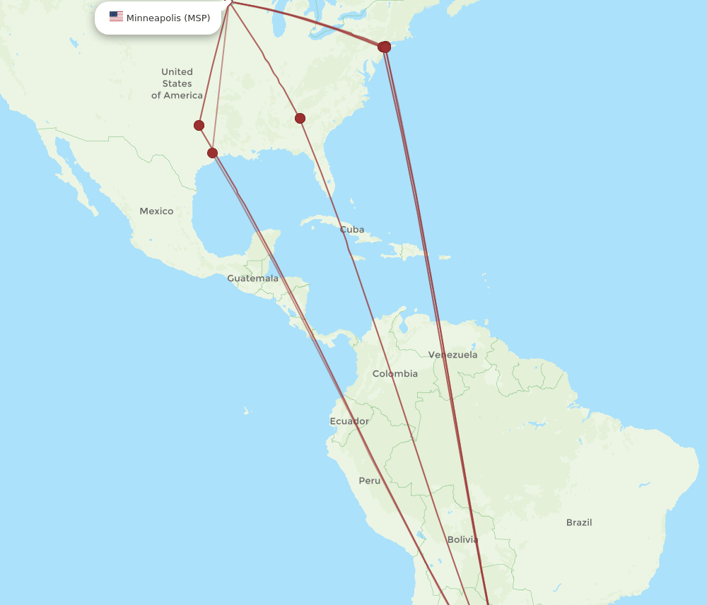 MSP-EZE flight routes