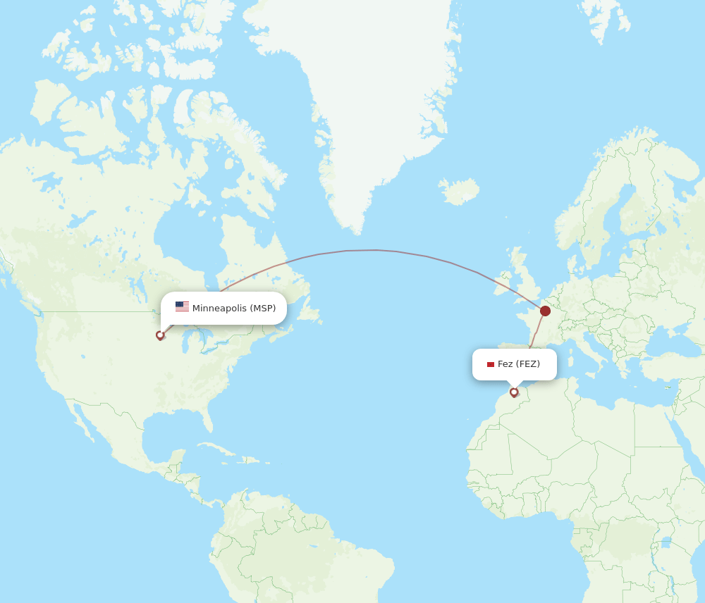 MSP-FEZ flight routes