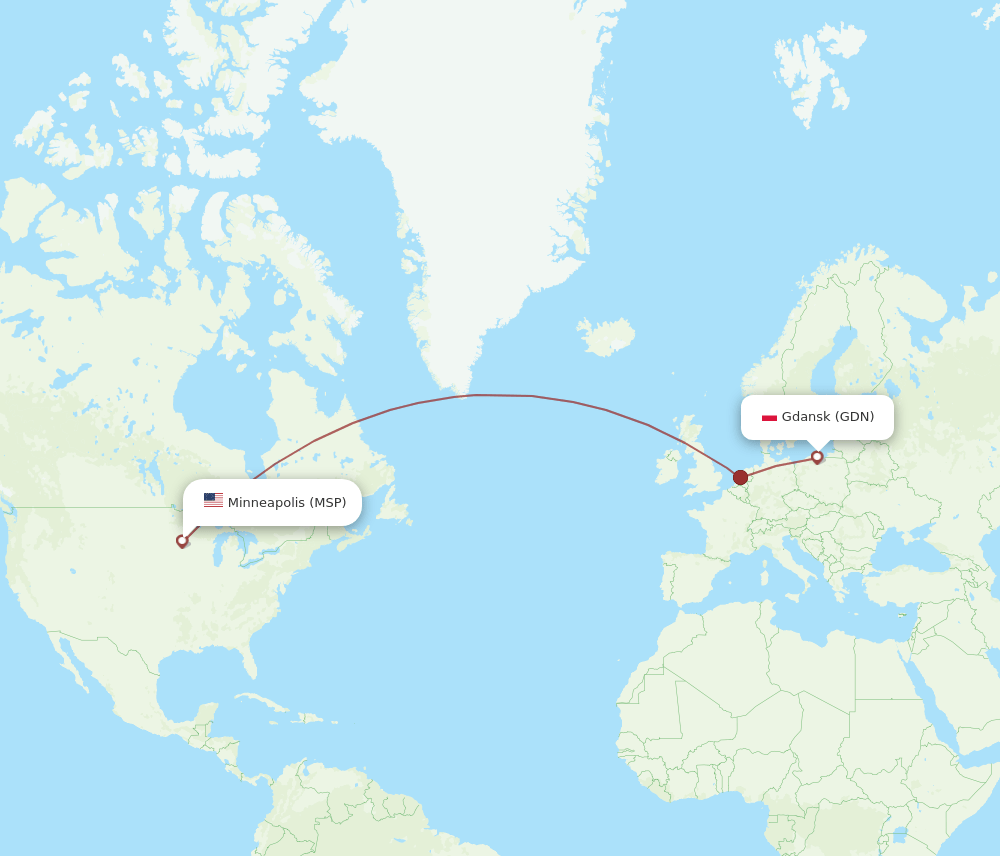 MSP-GDN flight routes