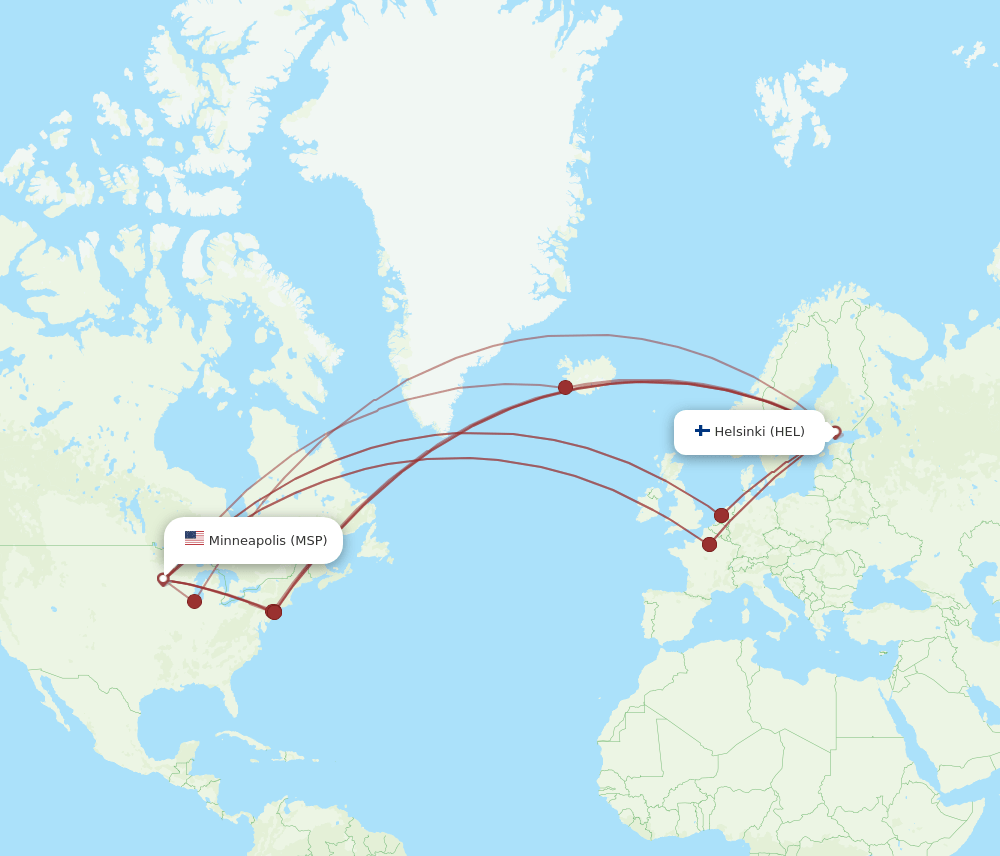 MSP-HEL flight routes