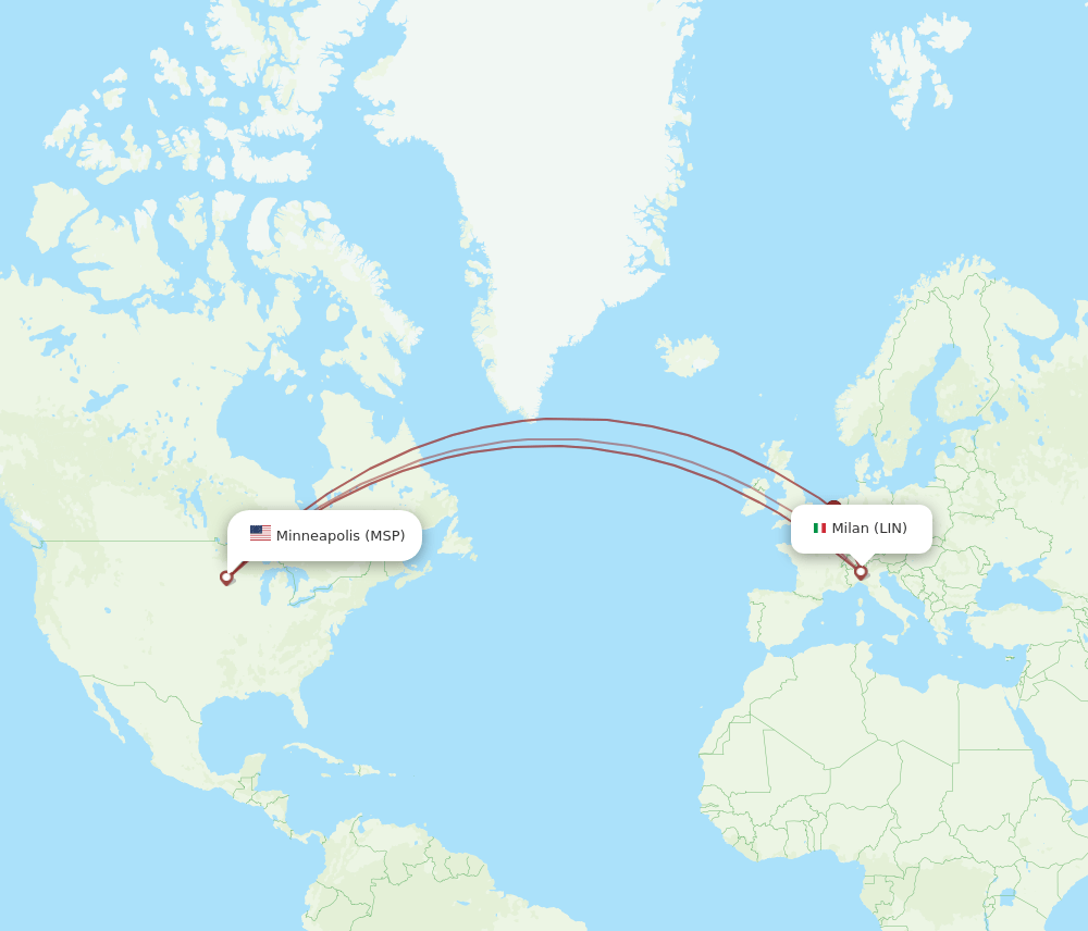 MSP-LIN flight routes