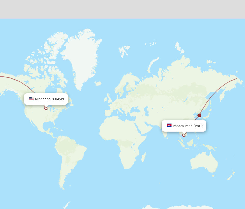 MSP-PNH flight routes