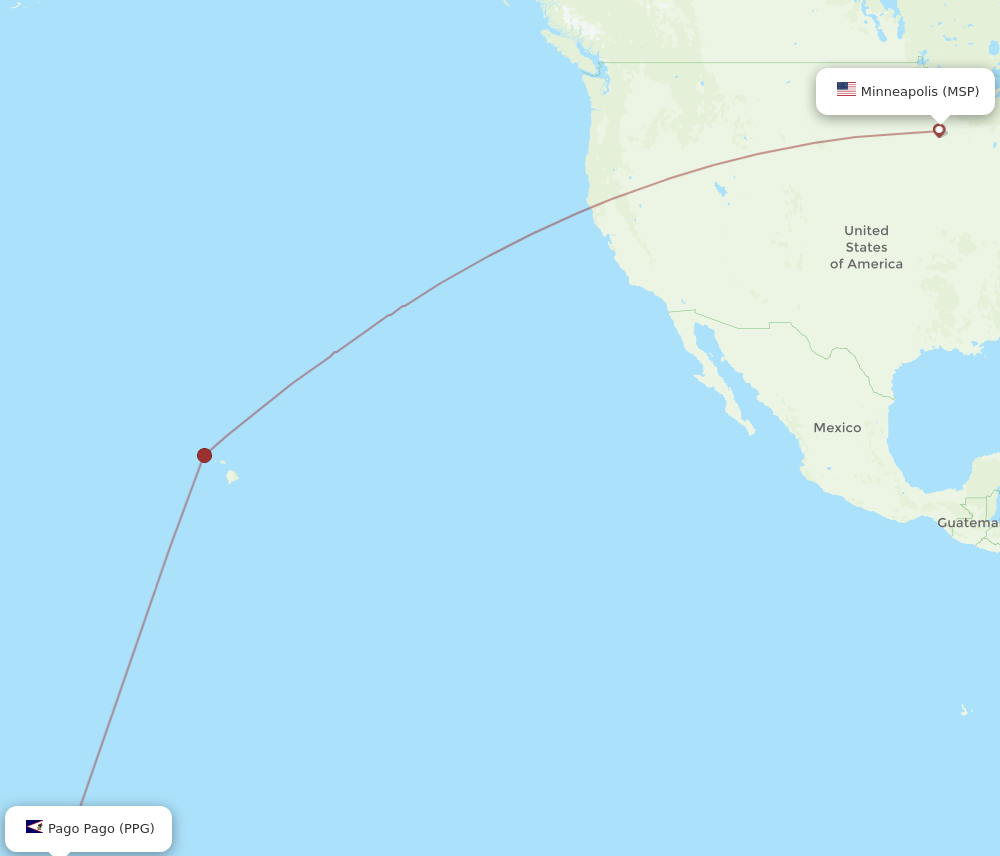 MSP-PPG flight routes