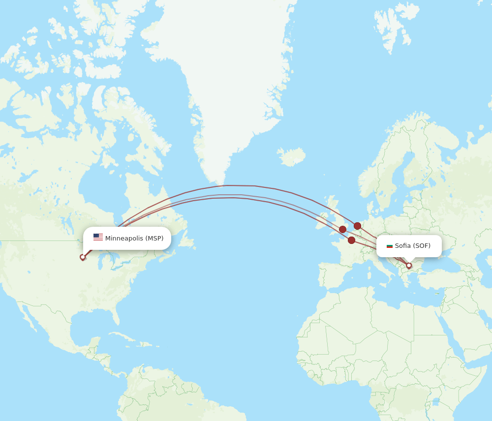 MSP-SOF flight routes