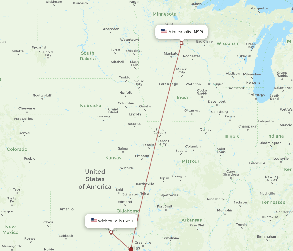 MSP-SPS flight routes
