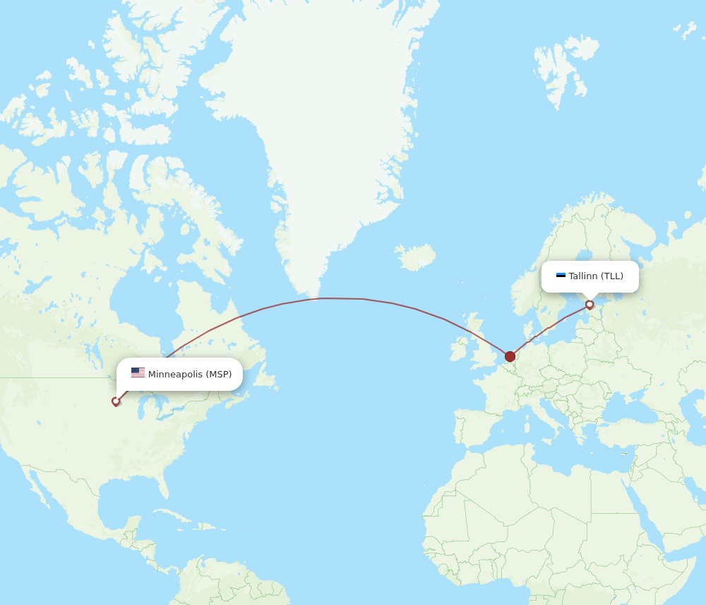 MSP-TLL flight routes