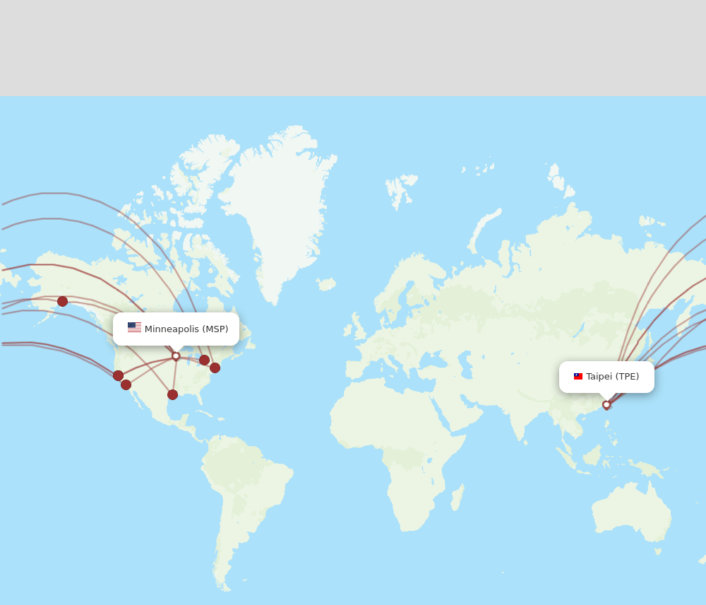 MSP-TPE flight routes