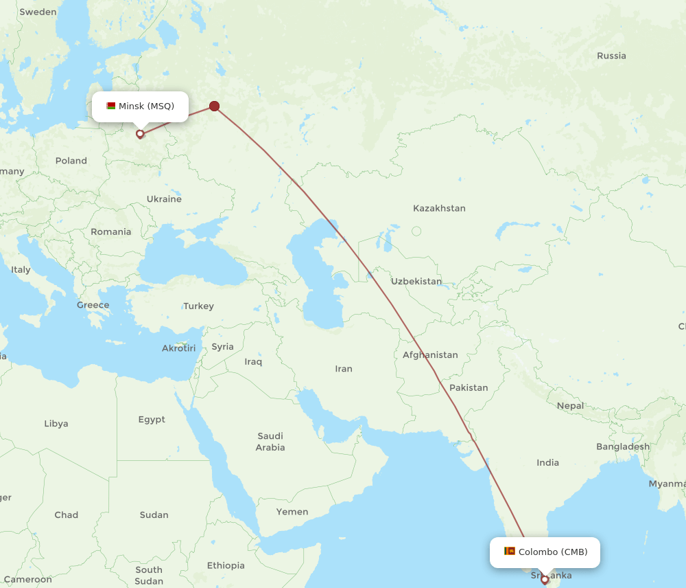 MSQ-CMB flight routes
