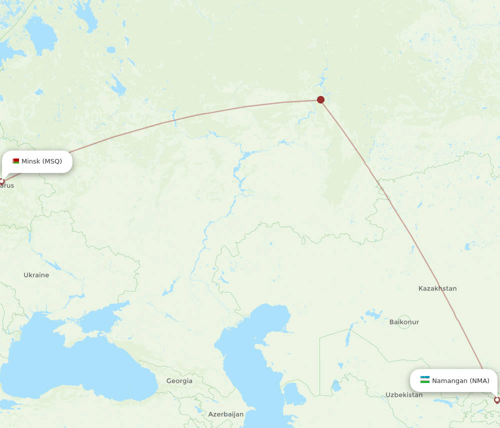 MSQ-NMA flight routes