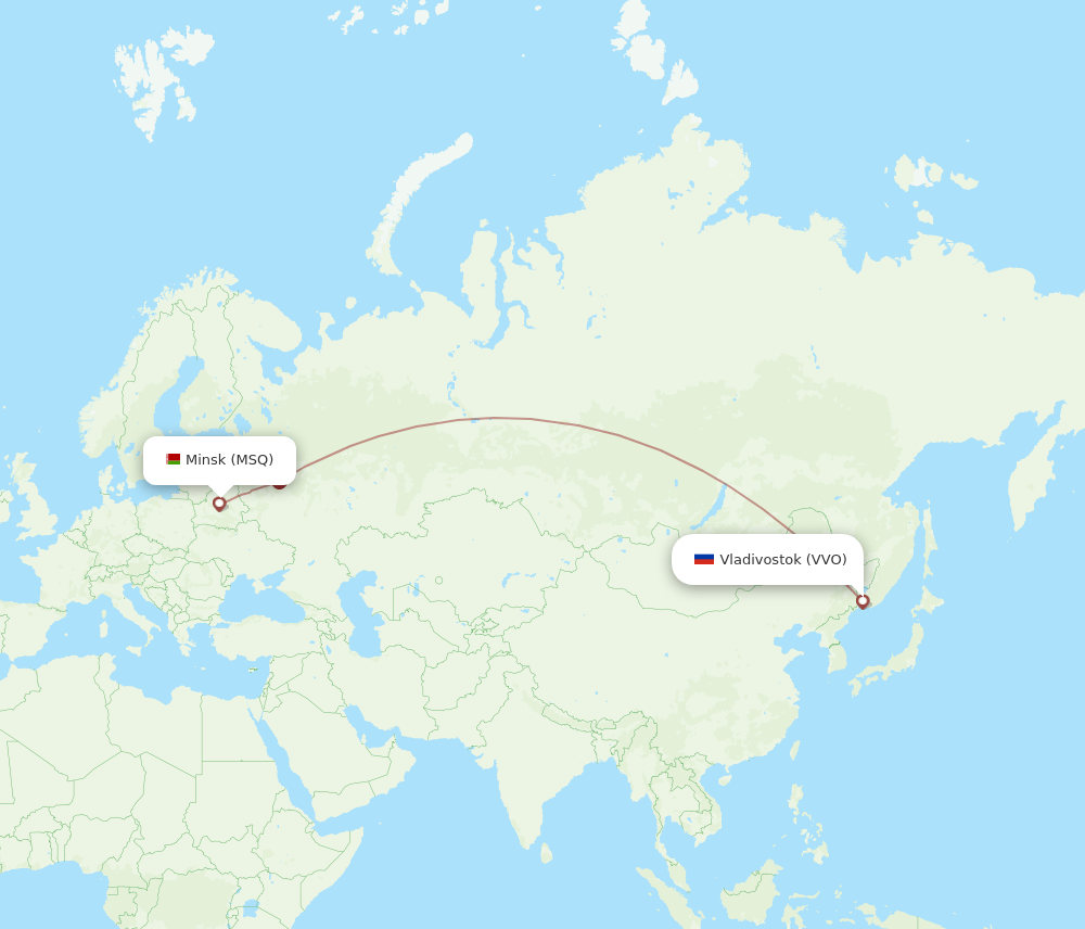 MSQ-VVO flight routes