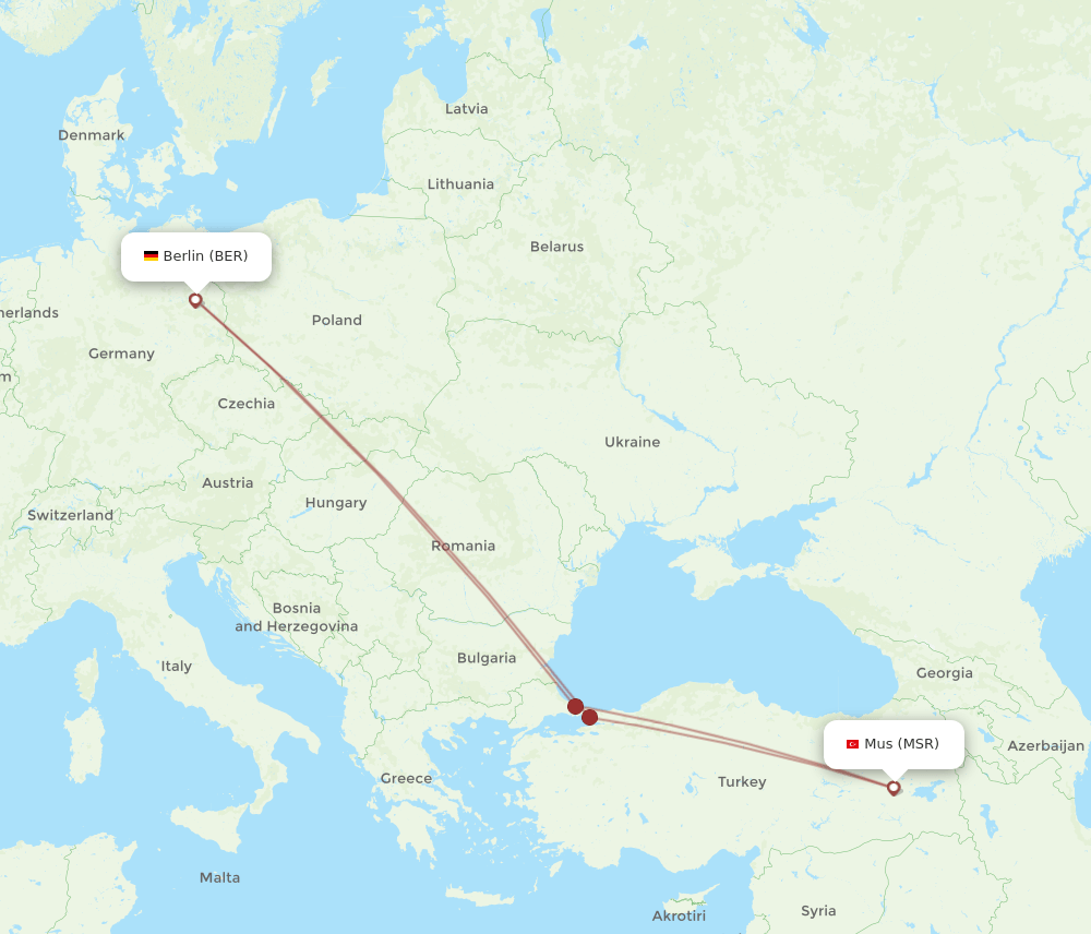MSR-BER flight routes