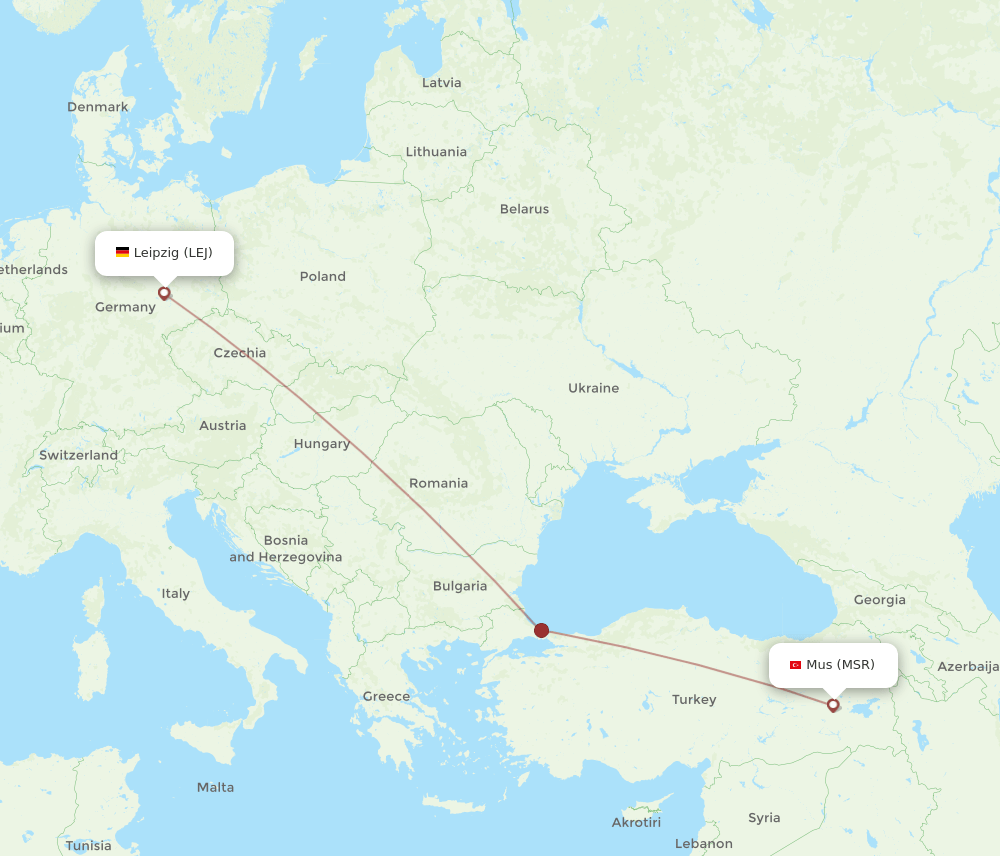 MSR-LEJ flight routes