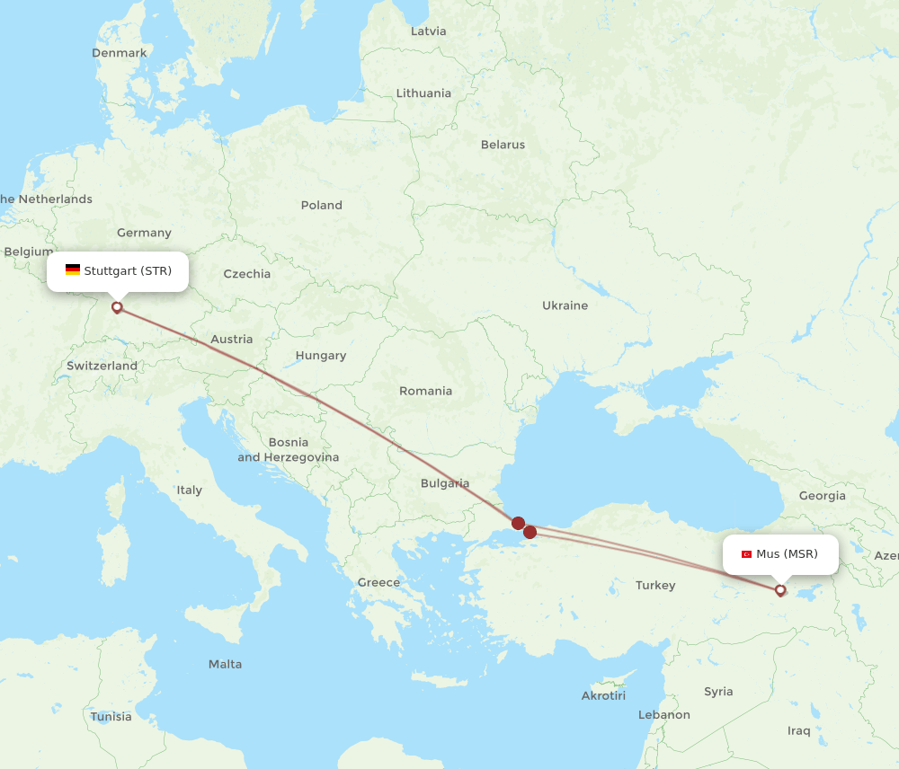 MSR-STR flight routes
