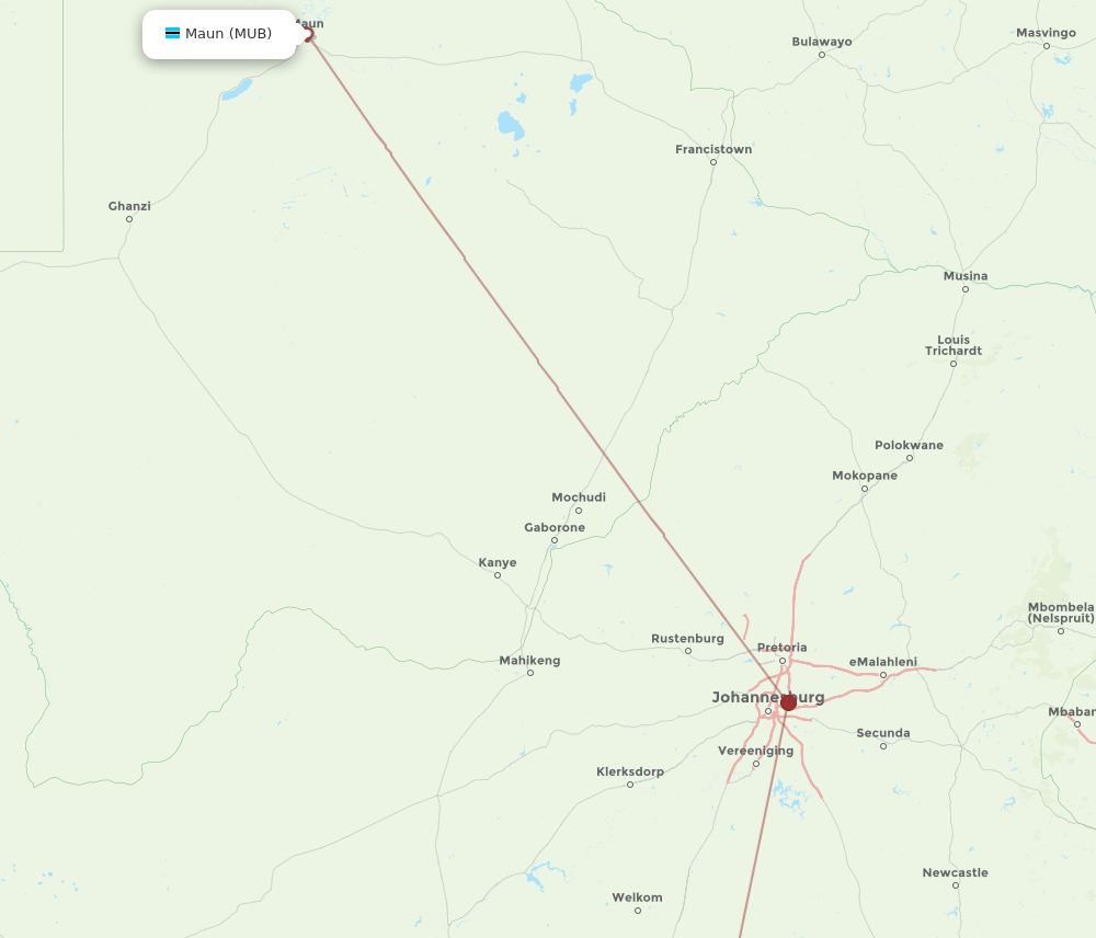 MSU-MUB flight routes