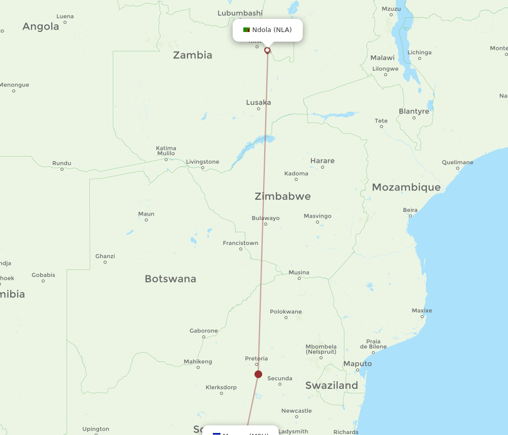 MSU-NLA flight routes