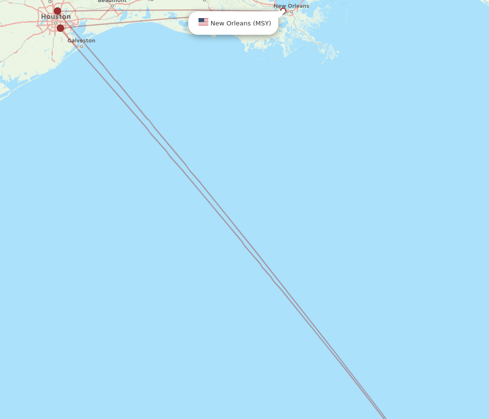 MSY-CZM flight routes