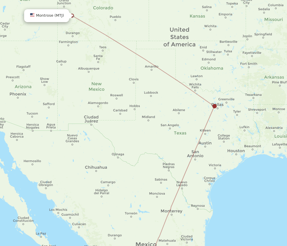 MTJ-AGU flight routes