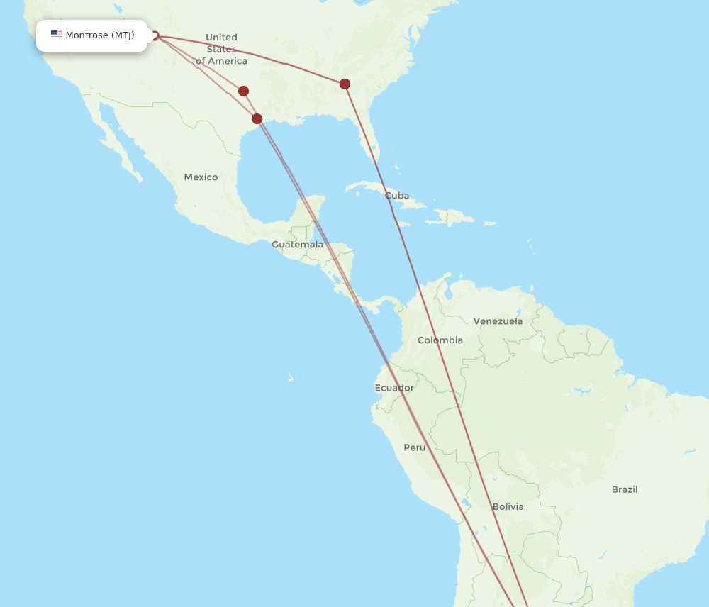 MTJ to EZE flights and routes map