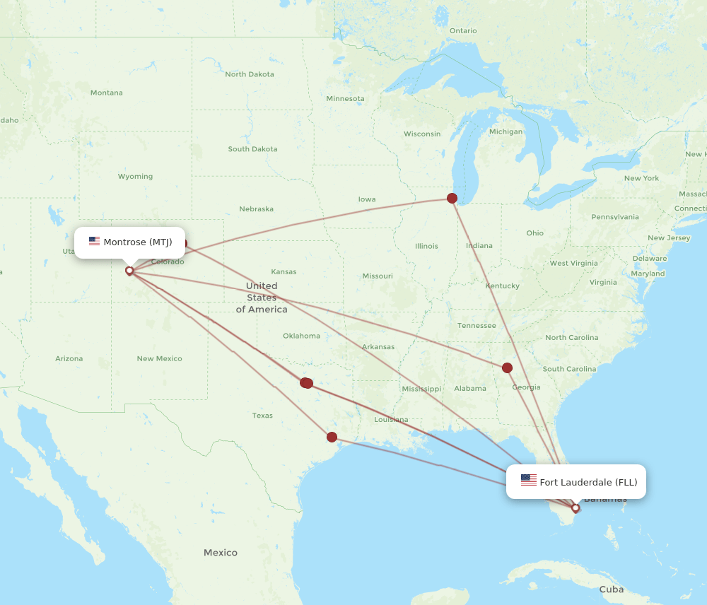 MTJ-FLL flight routes