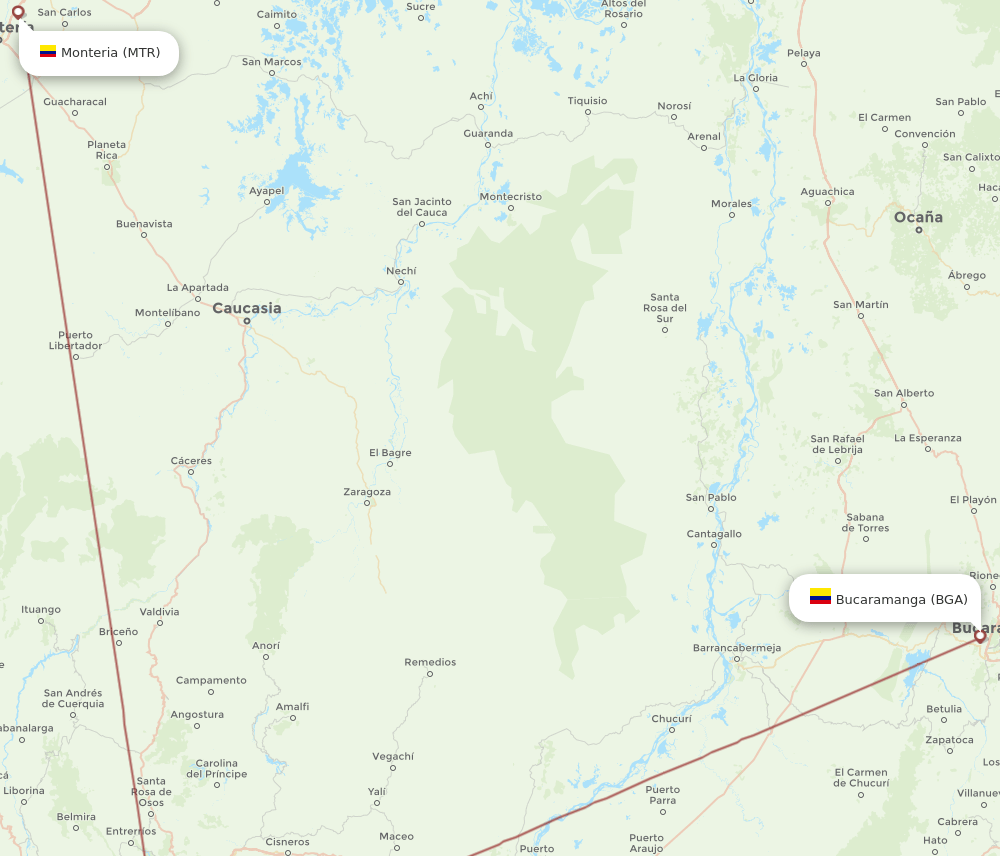 MTR-BGA flight routes