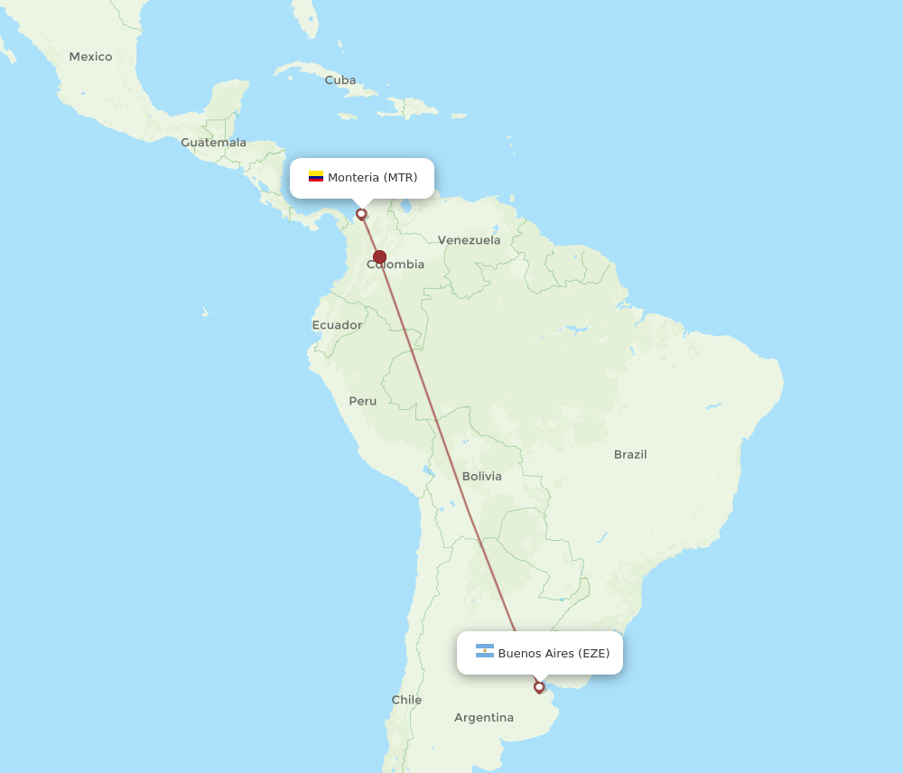 MTR-EZE flight routes