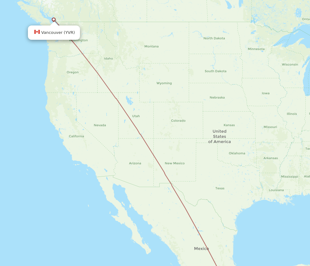 MTT-YVR flight routes