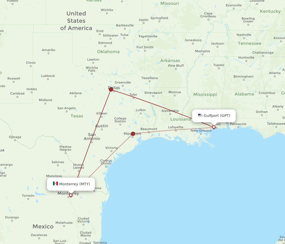 MTY-GPT flight routes