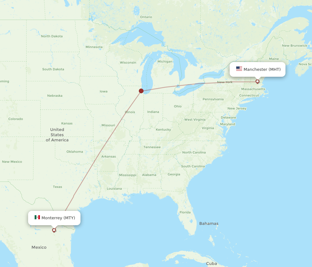 MTY-MHT flight routes