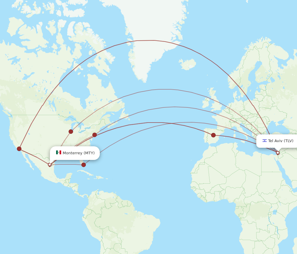 MTY-TLV flight routes