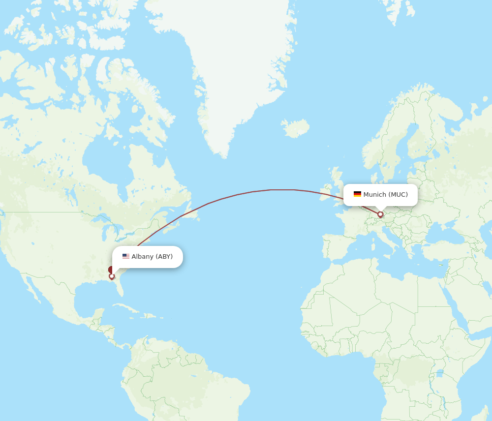 MUC-ABY flight routes