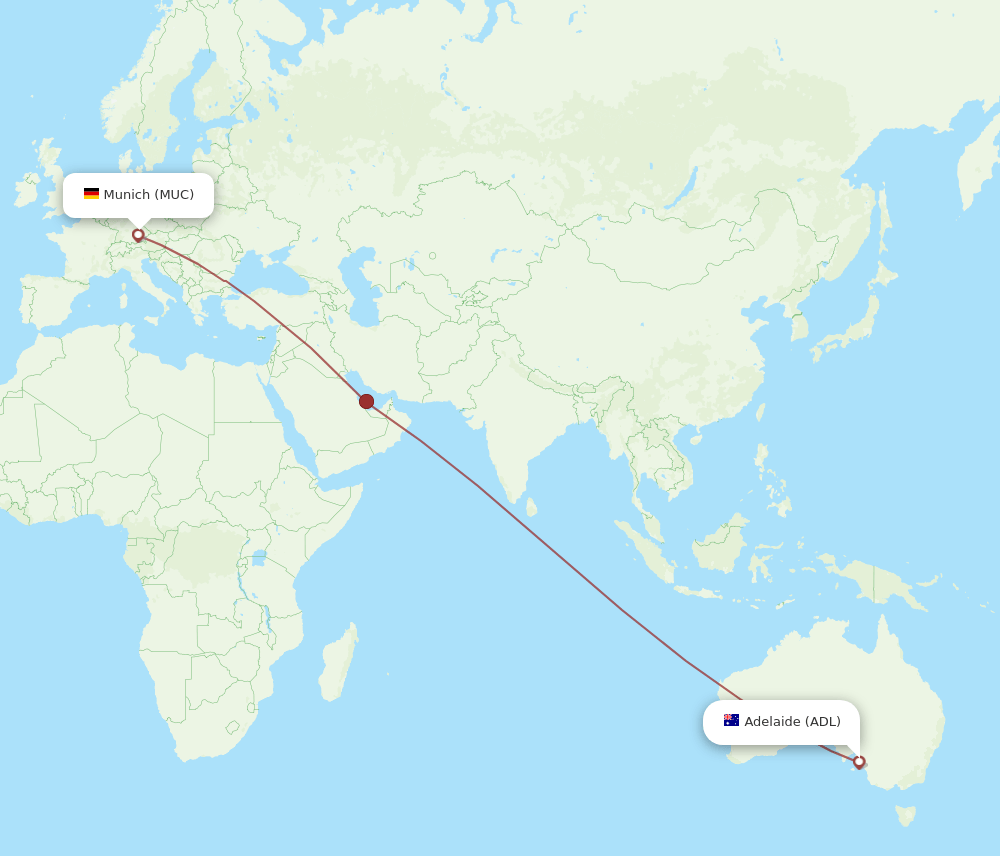 MUC-ADL flight routes