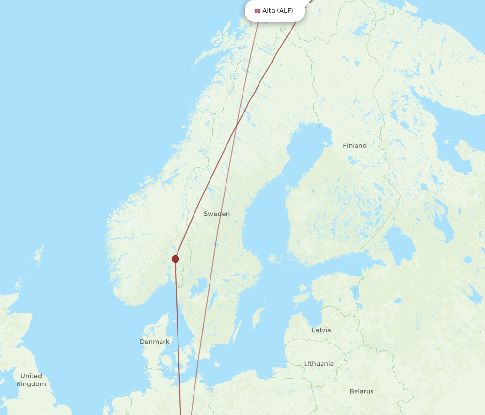 MUC-ALF flight routes