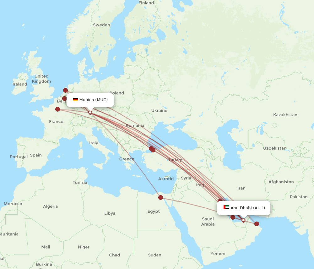 MUC-AUH flight routes