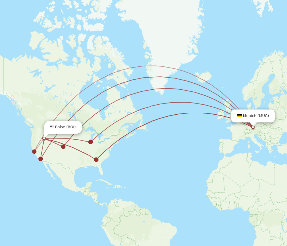 MUC-BOI flight routes