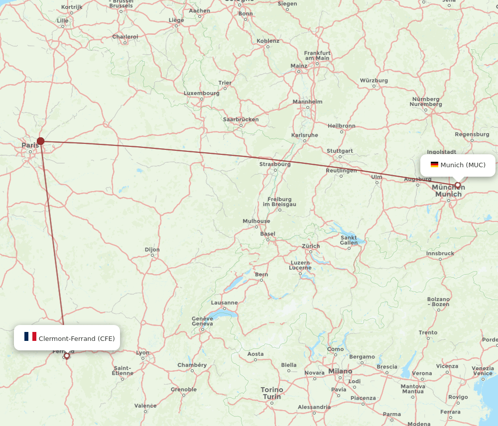 MUC-CFE flight routes