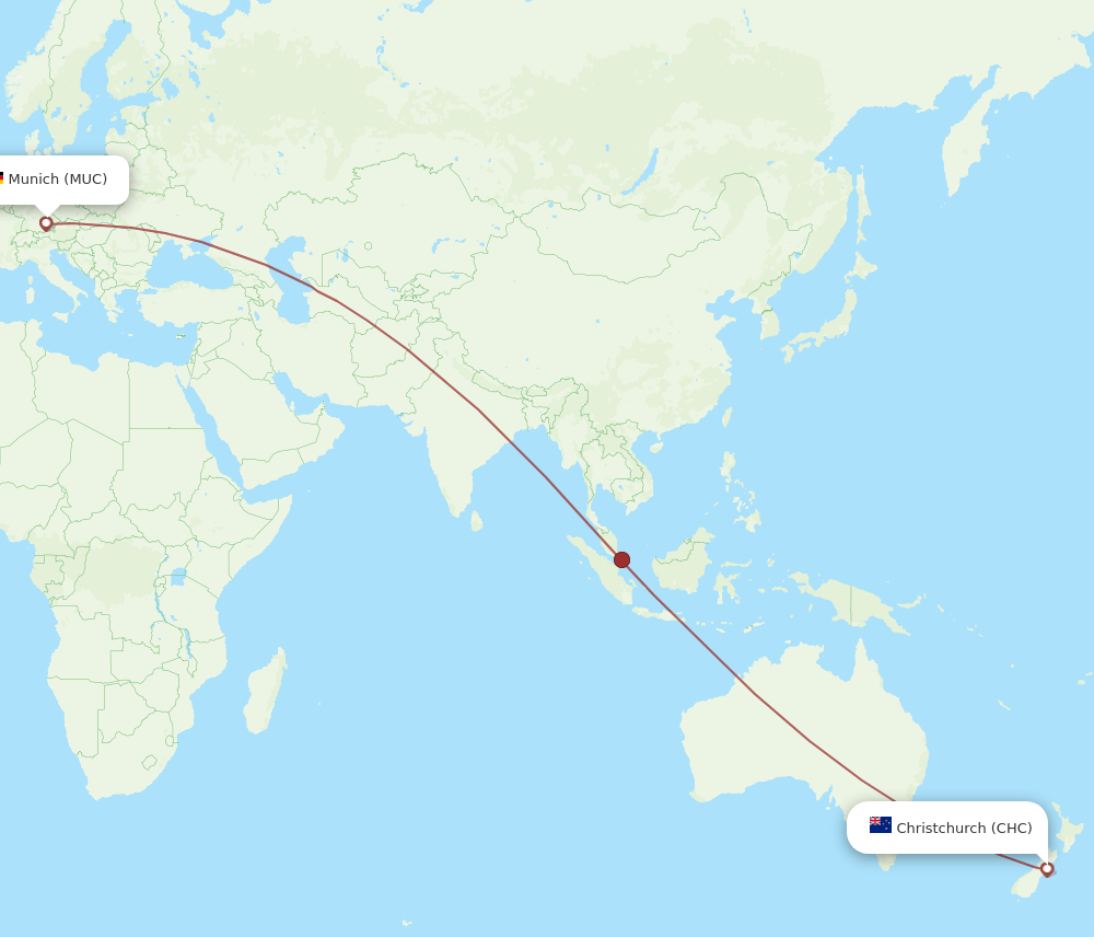 MUC-CHC flight routes