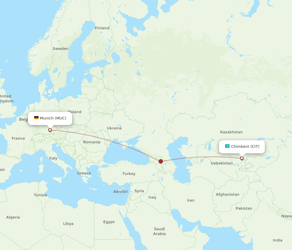 MUC-CIT flight routes