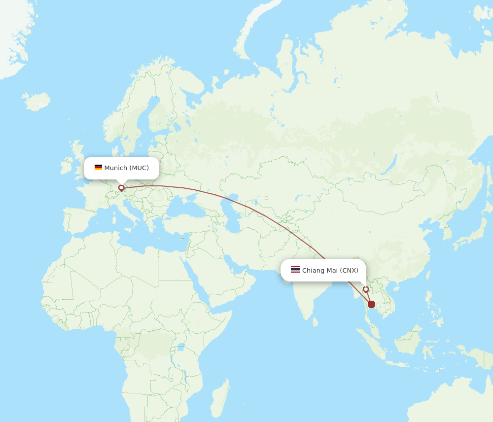 MUC-CNX flight routes