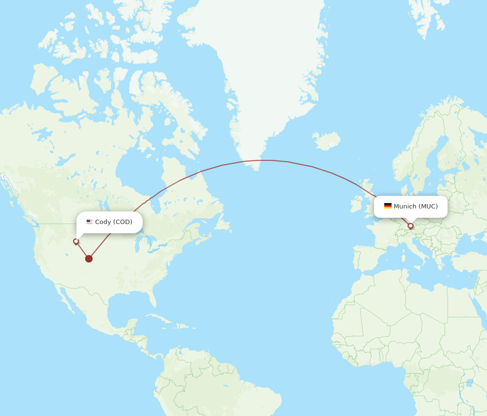 MUC-COD flight routes