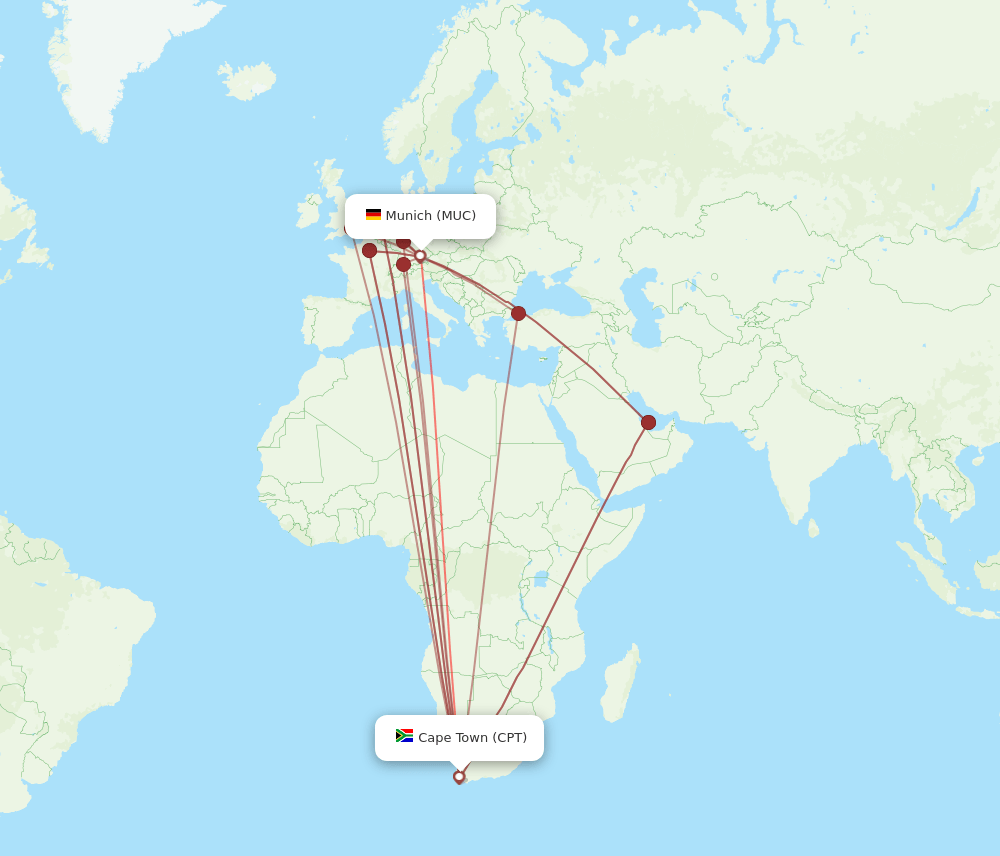 MUC-CPT flight routes