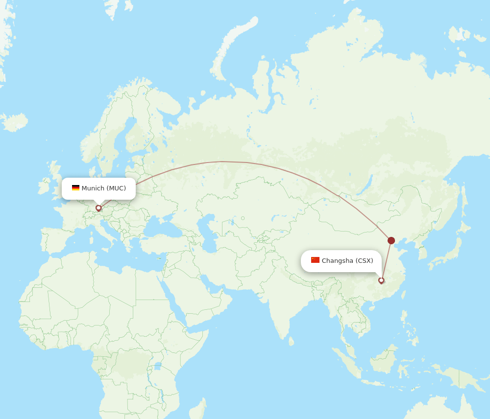 MUC-CSX flight routes